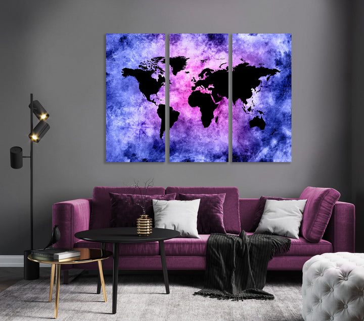Canvastavla - The world map