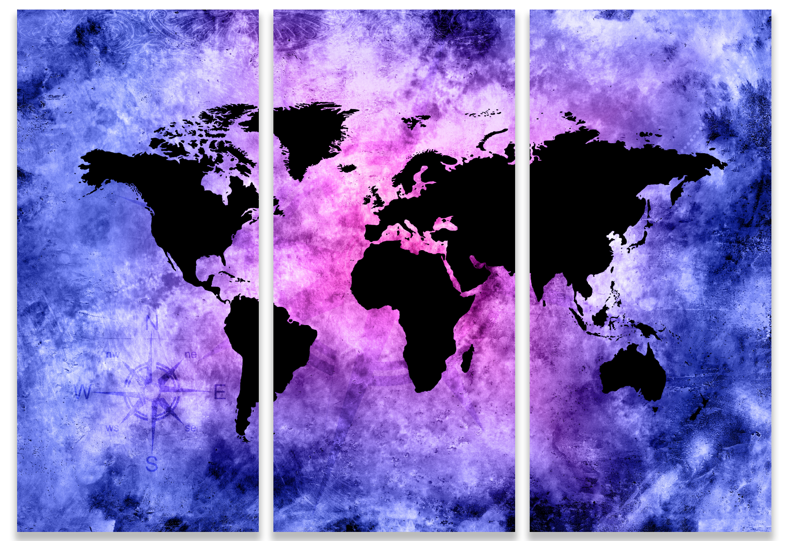 Canvastavla - The world map