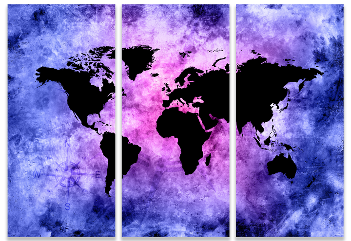 Canvastavla - The world map