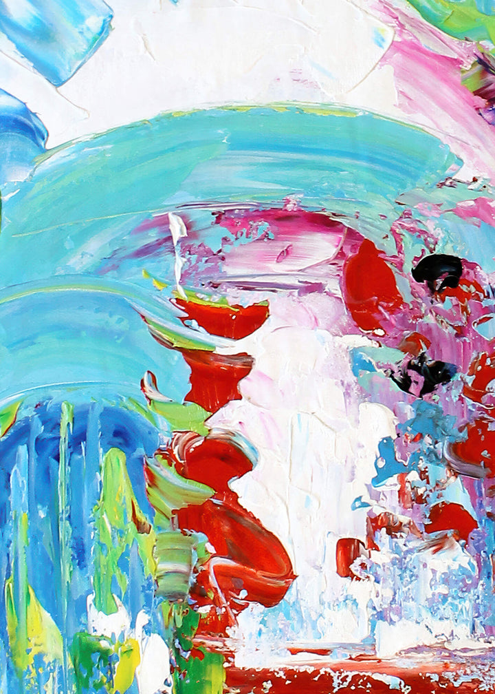 Abstrakt Oljemålning - Turquoise Dream