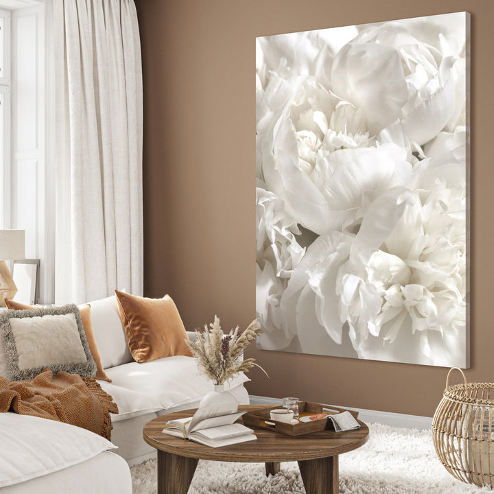 Canvastavla - White Peonies