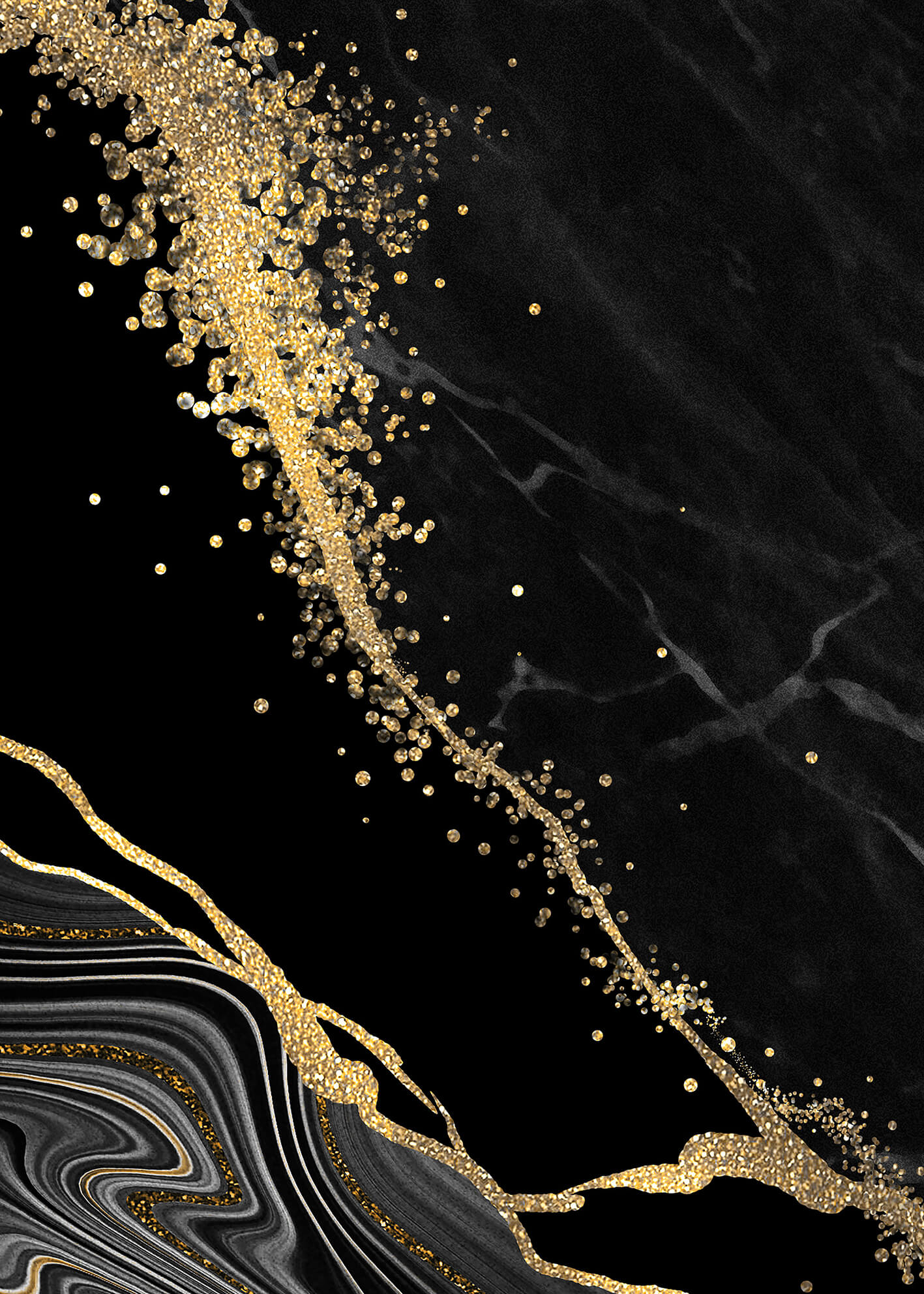Canvastavla - Golden Veins