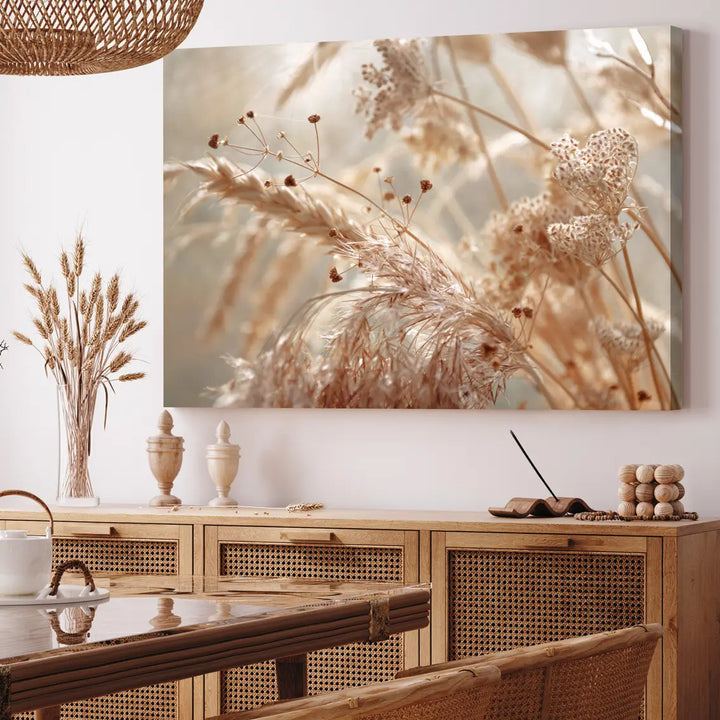 Canvastavla - Pampas Grass Close Up