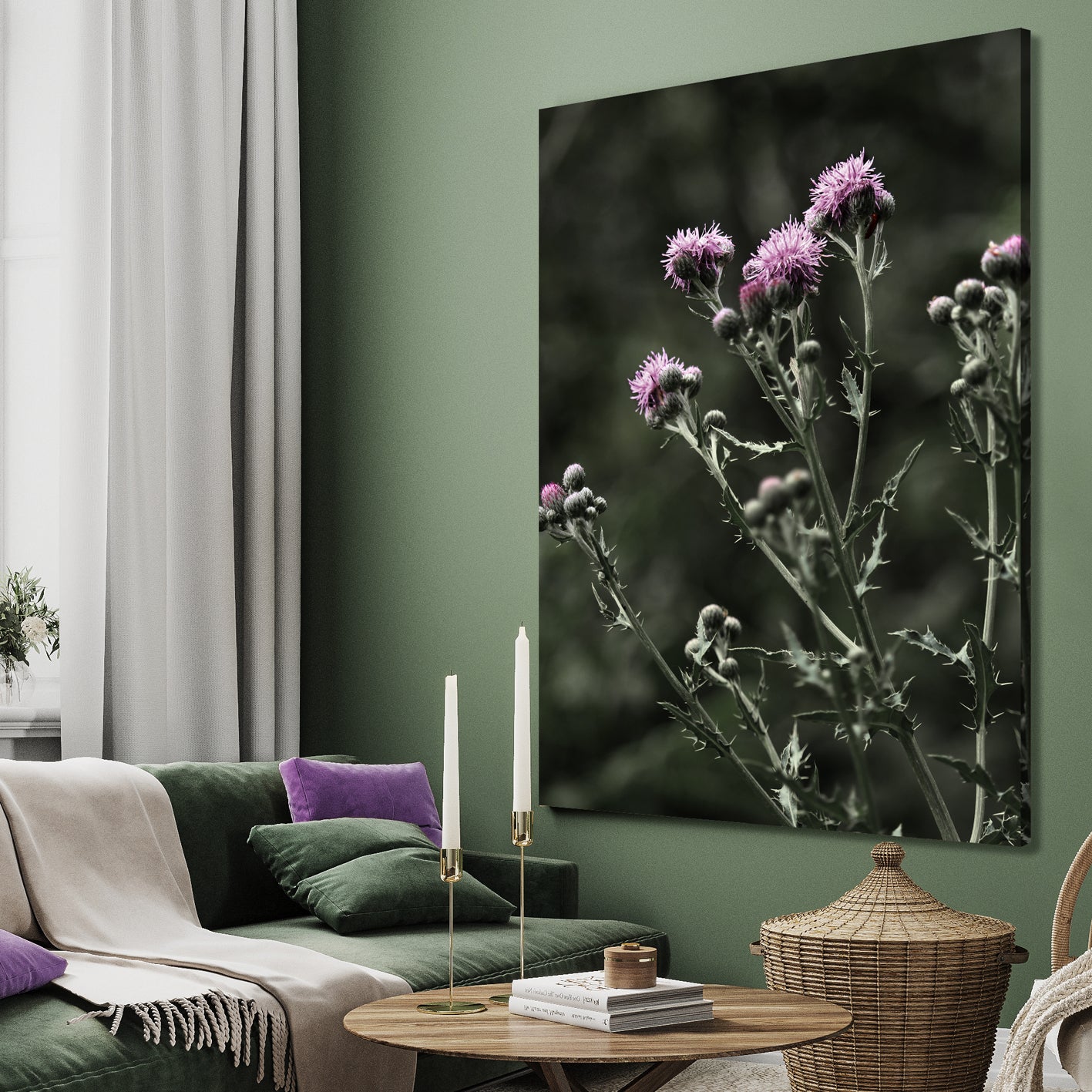 Canvastavla - Thistles