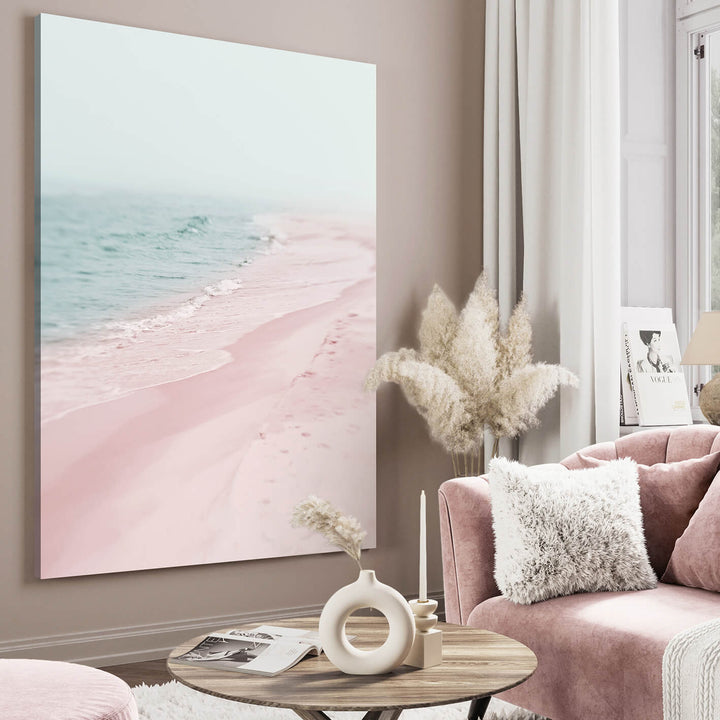 Canvastavla - Pink beach