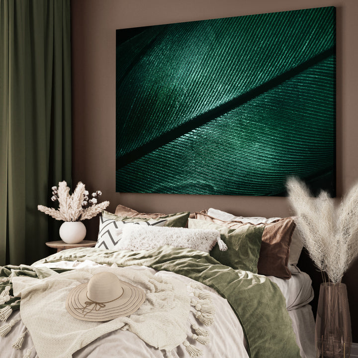 Canvastavla - Green Feather
