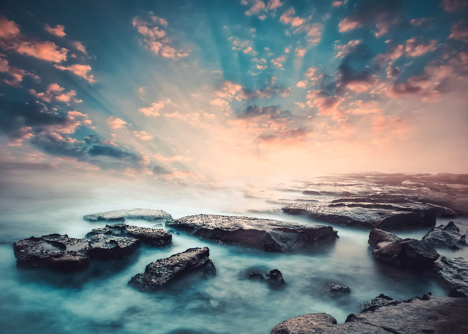 Canvastavla - Turquoise Sunrise