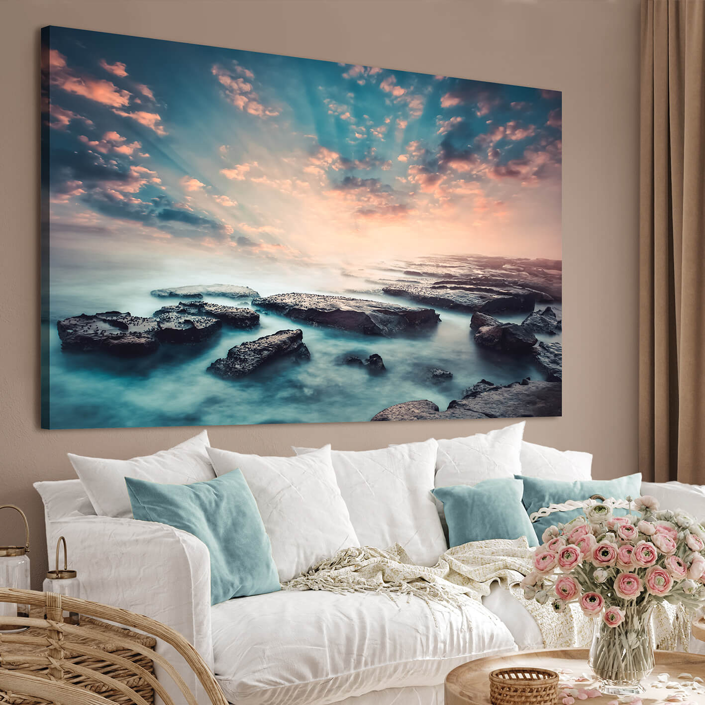 Canvastavla - Turquoise Sunrise