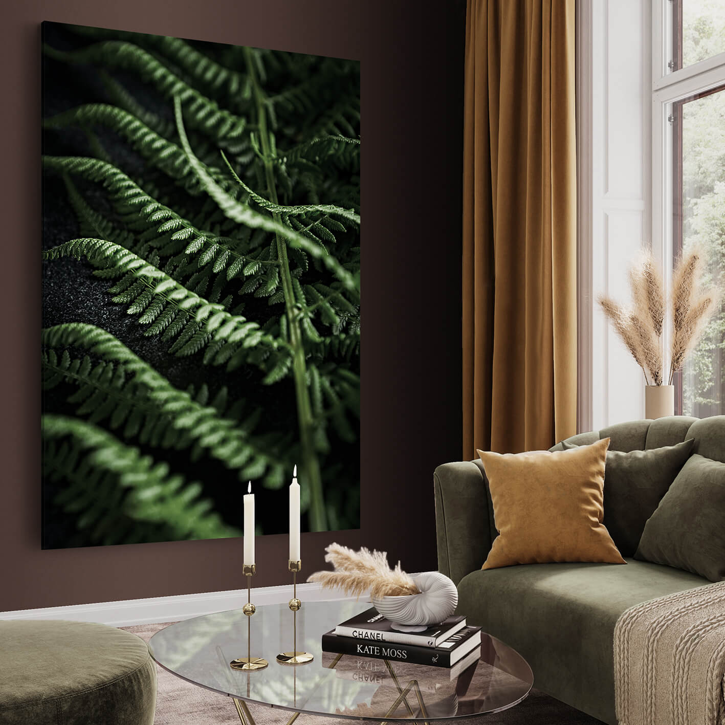 Canvastavla - Green fern