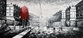 Abstrakt Oljemålning - Paris