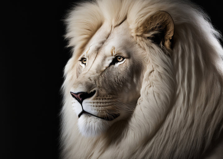 Canvastavla - Beige Lion