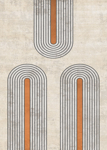 Canvastavla - Orange Geometric