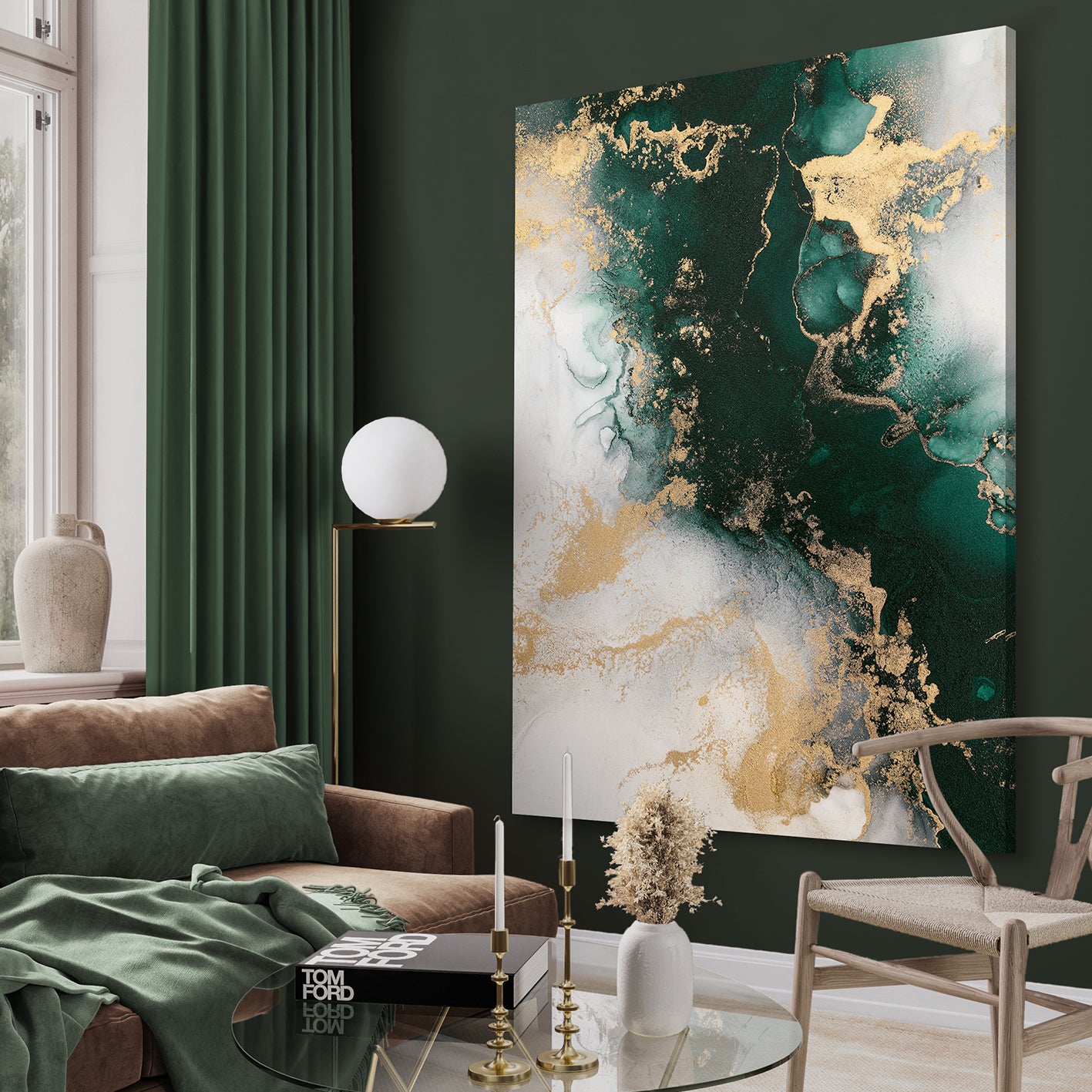 Canvastavla - Emerald marble