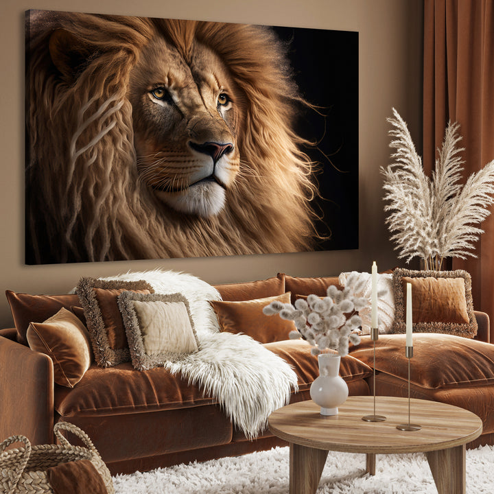 Canvastavla - Brown Lion