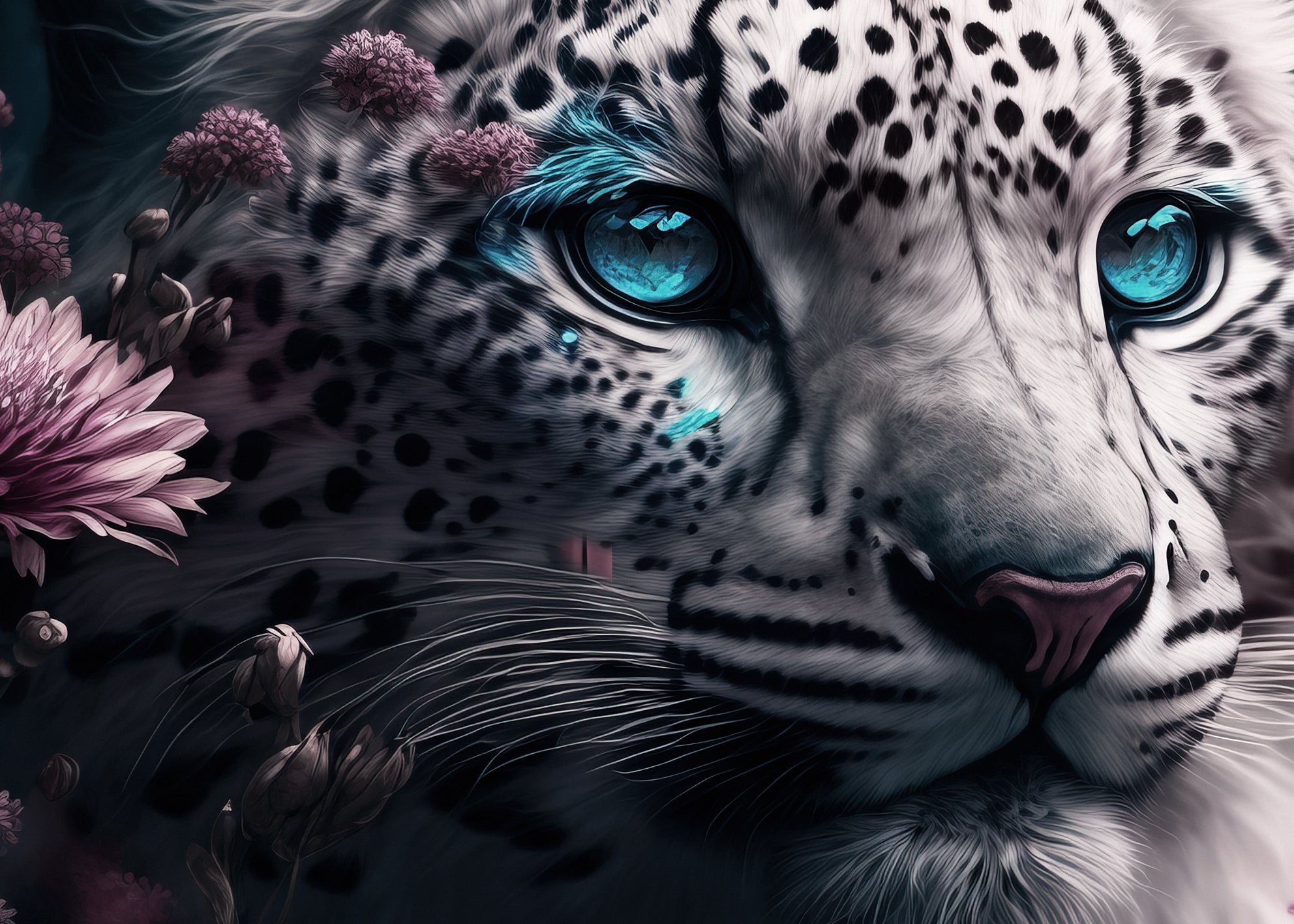Canvastavla - White Leopard