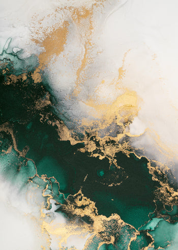 Canvastavla - Marble green