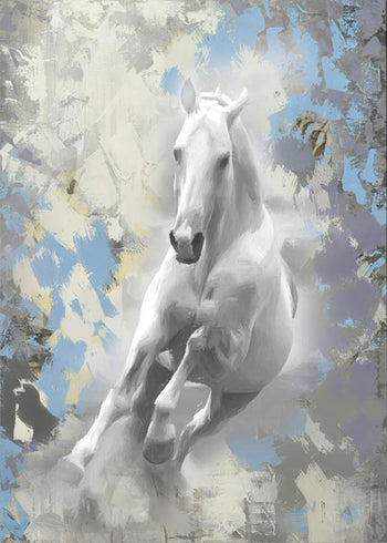 Abstrakt Oljemålning - Horse