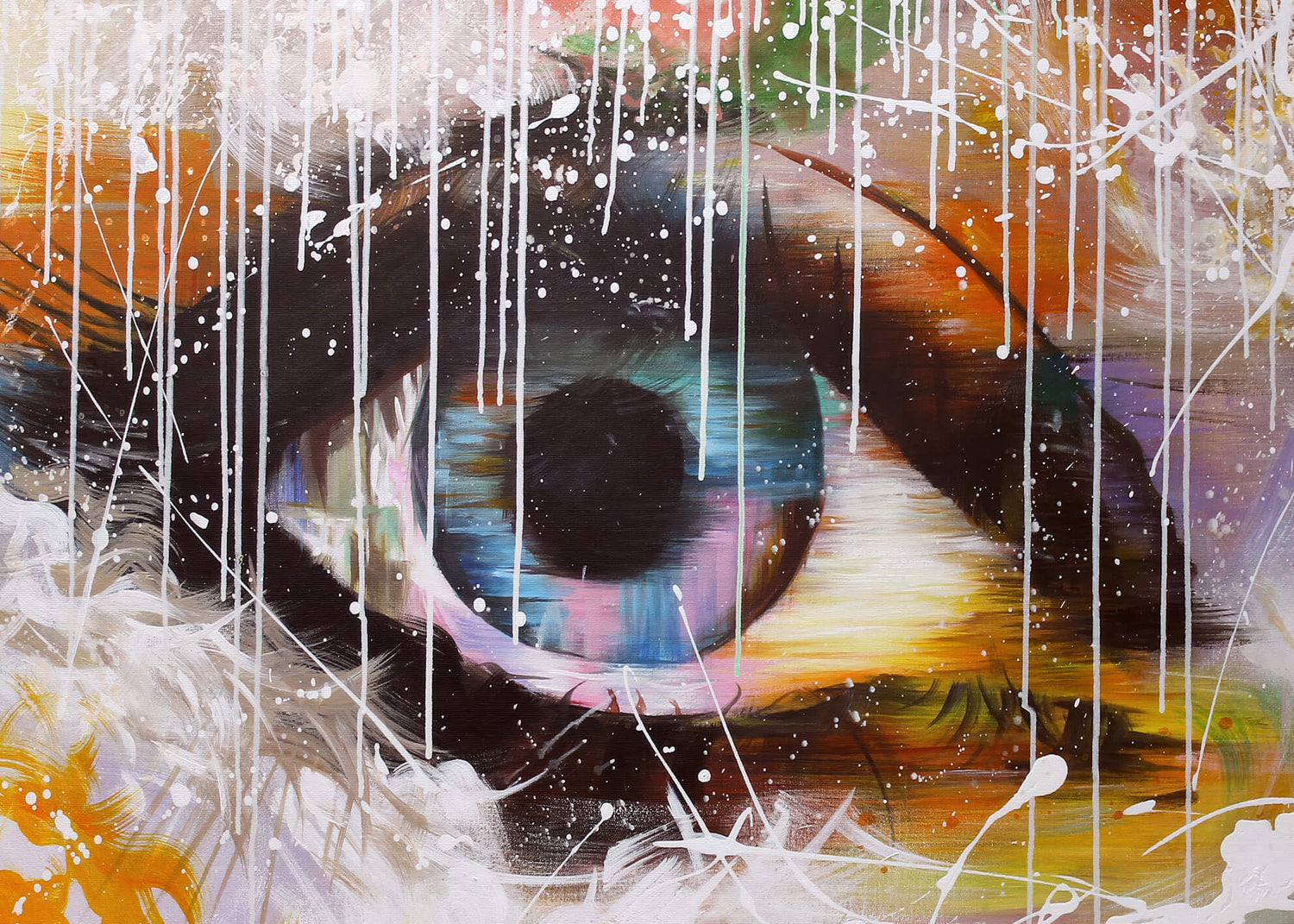 Abstrakt Oljemålning - Beautiful eye