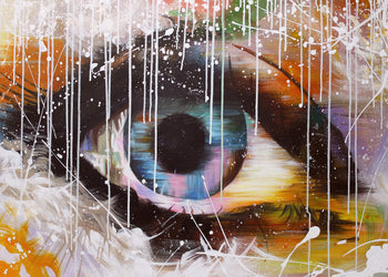Abstrakt Oljemålning - Beautiful eye