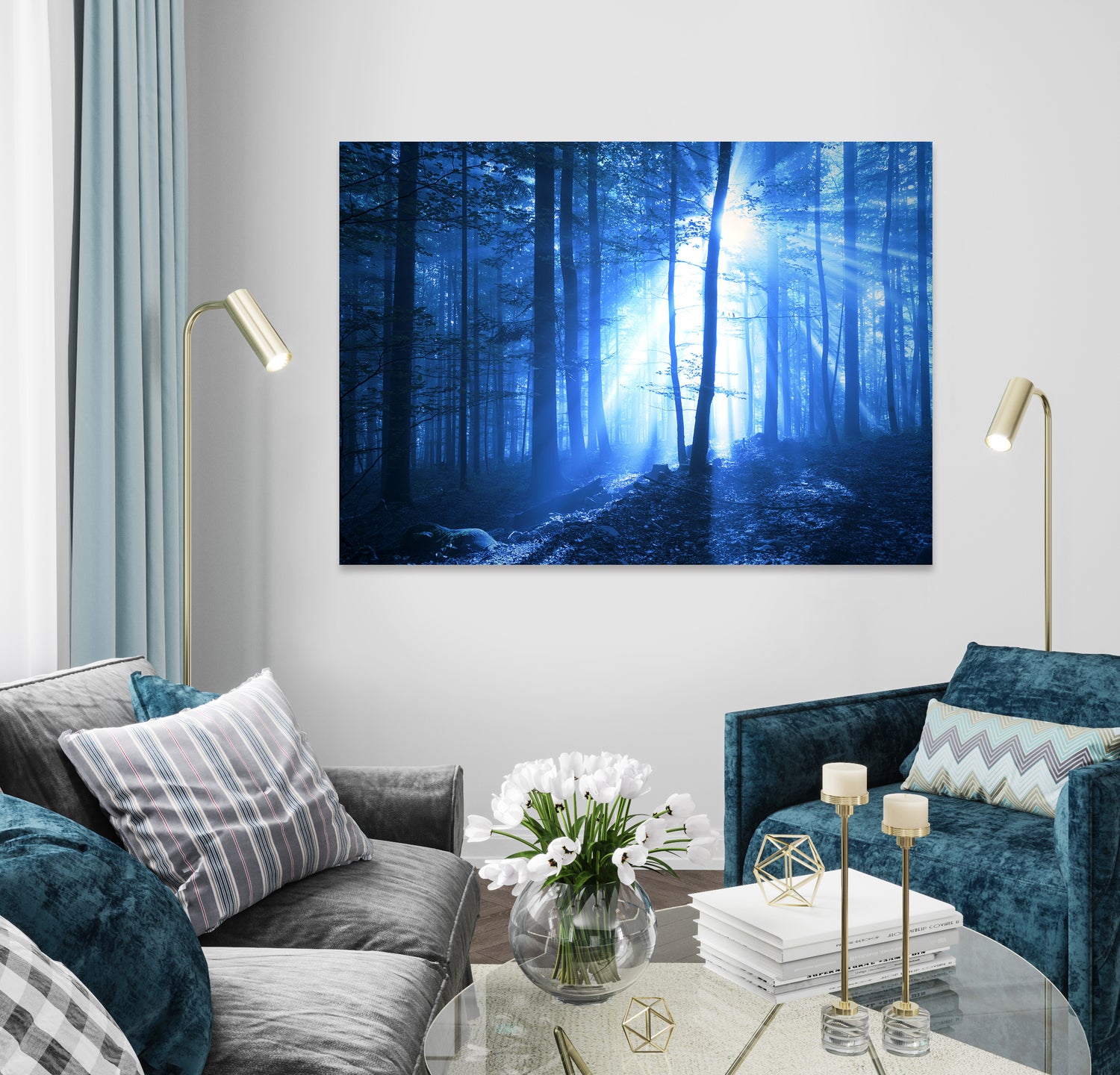 Canvastavla - Blue Forest