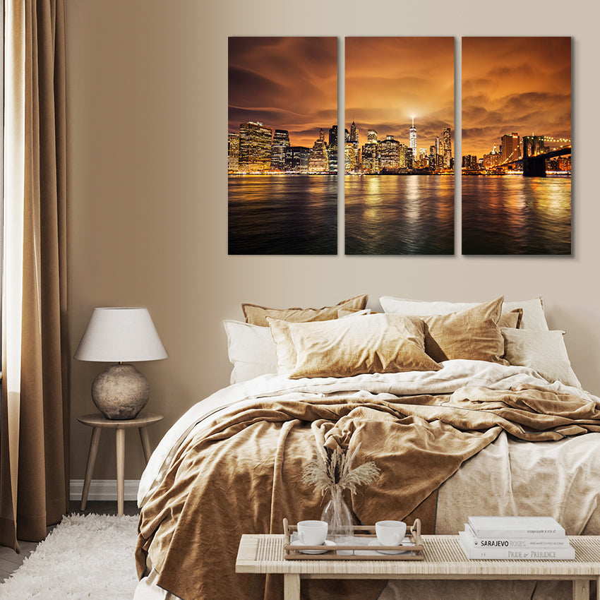Canvastavla - New York Orange Night