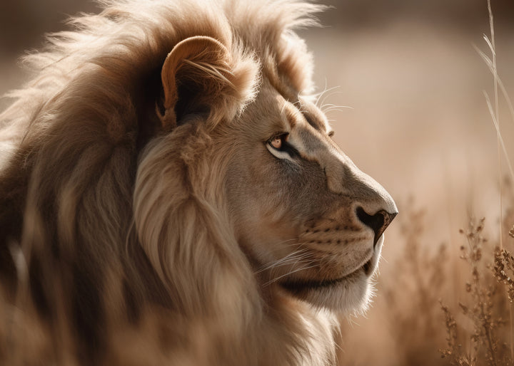 Canvastavla - Lion Profile