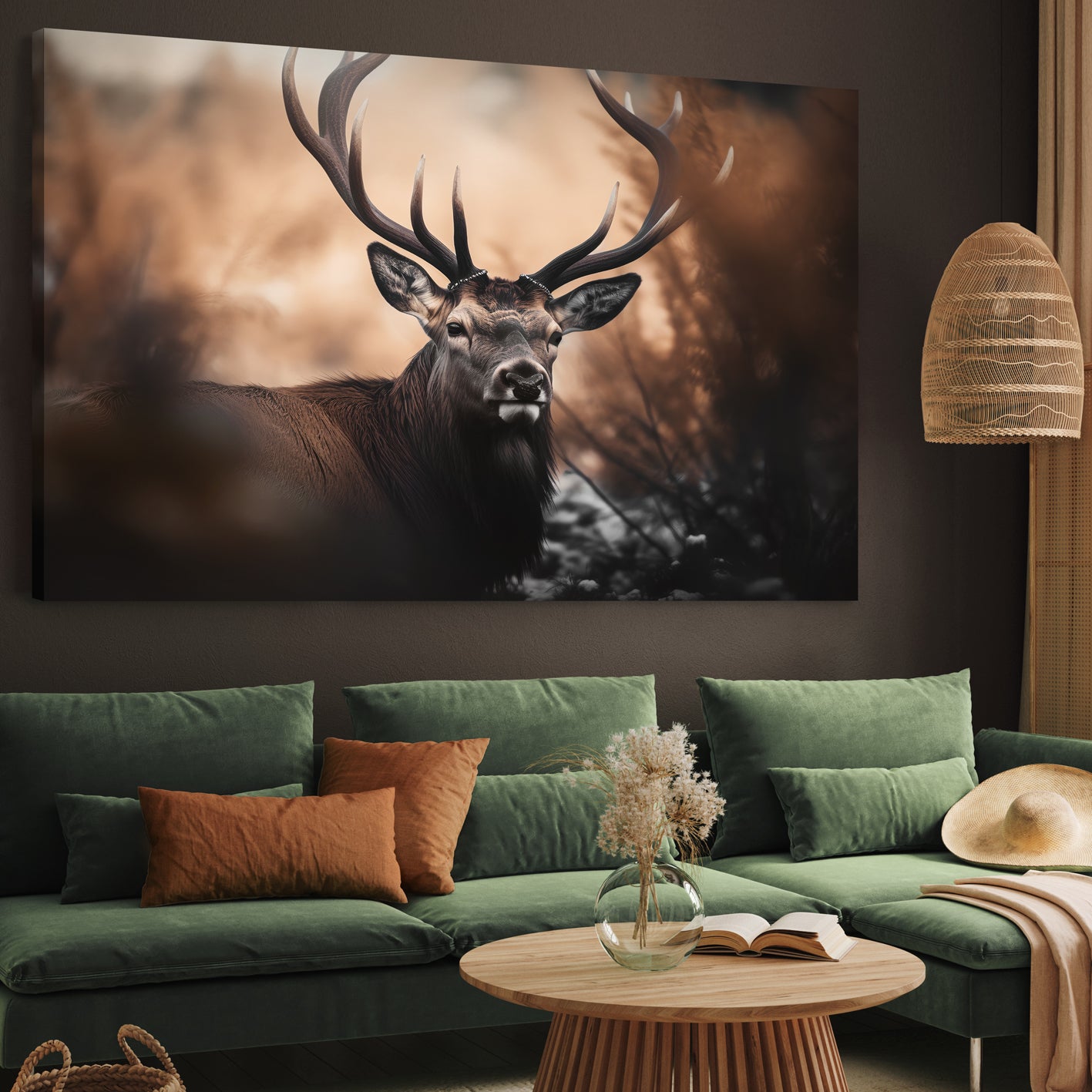 Canvastavla - Golden Gaze Buck