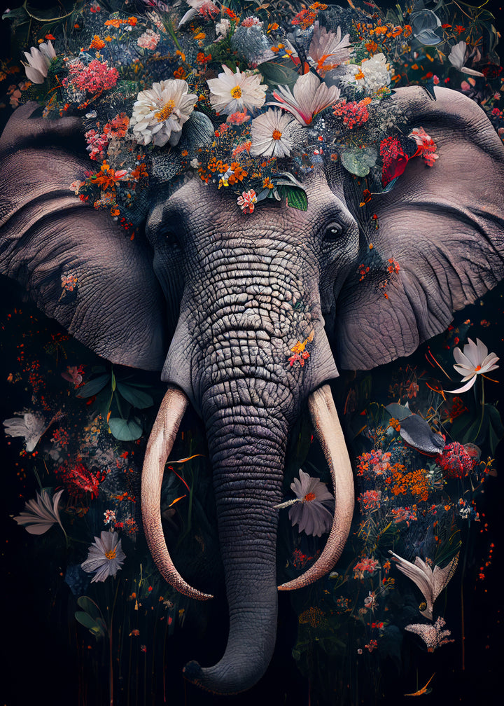Canvastavla - Blooming Elephant