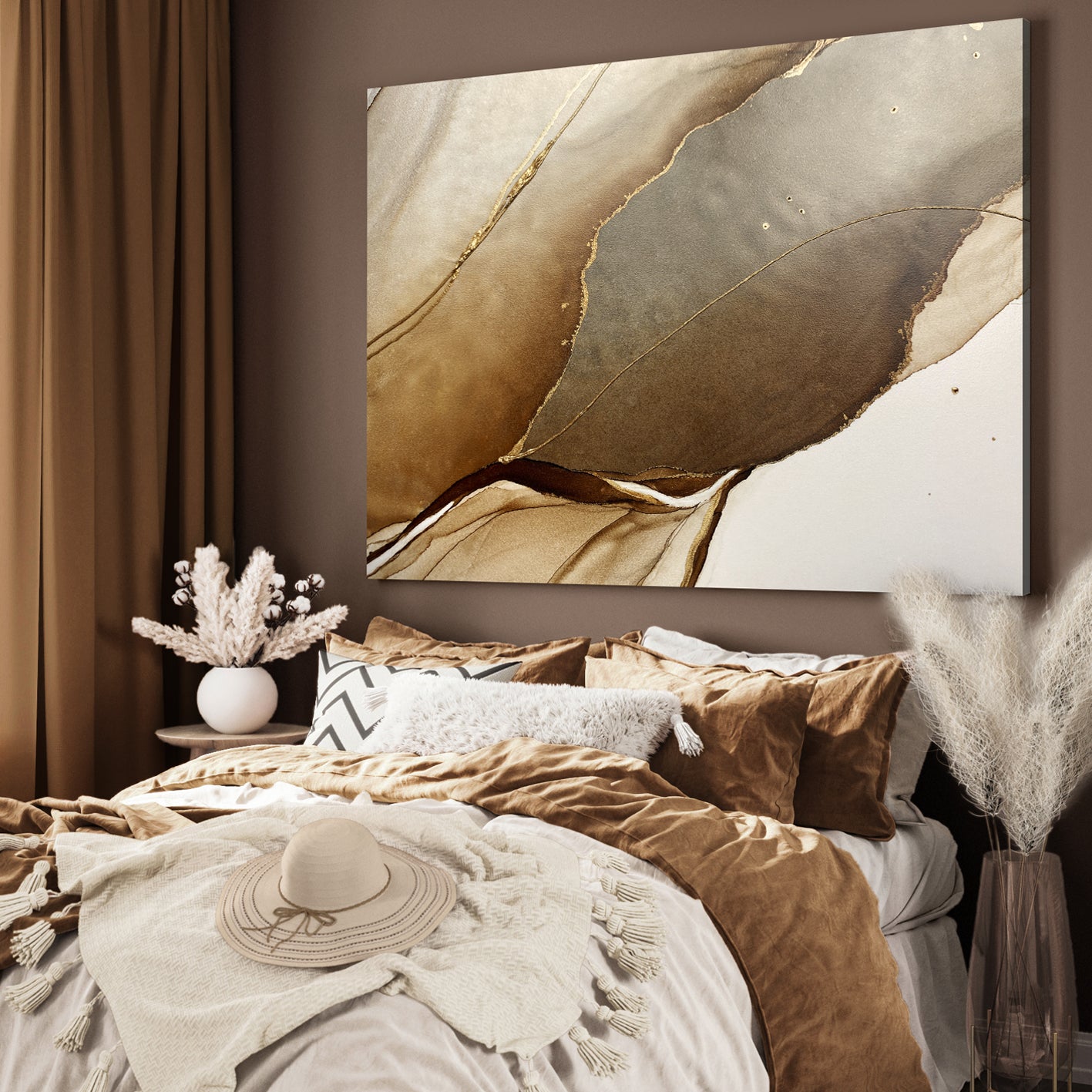 Canvastavla - Golden Seams No2