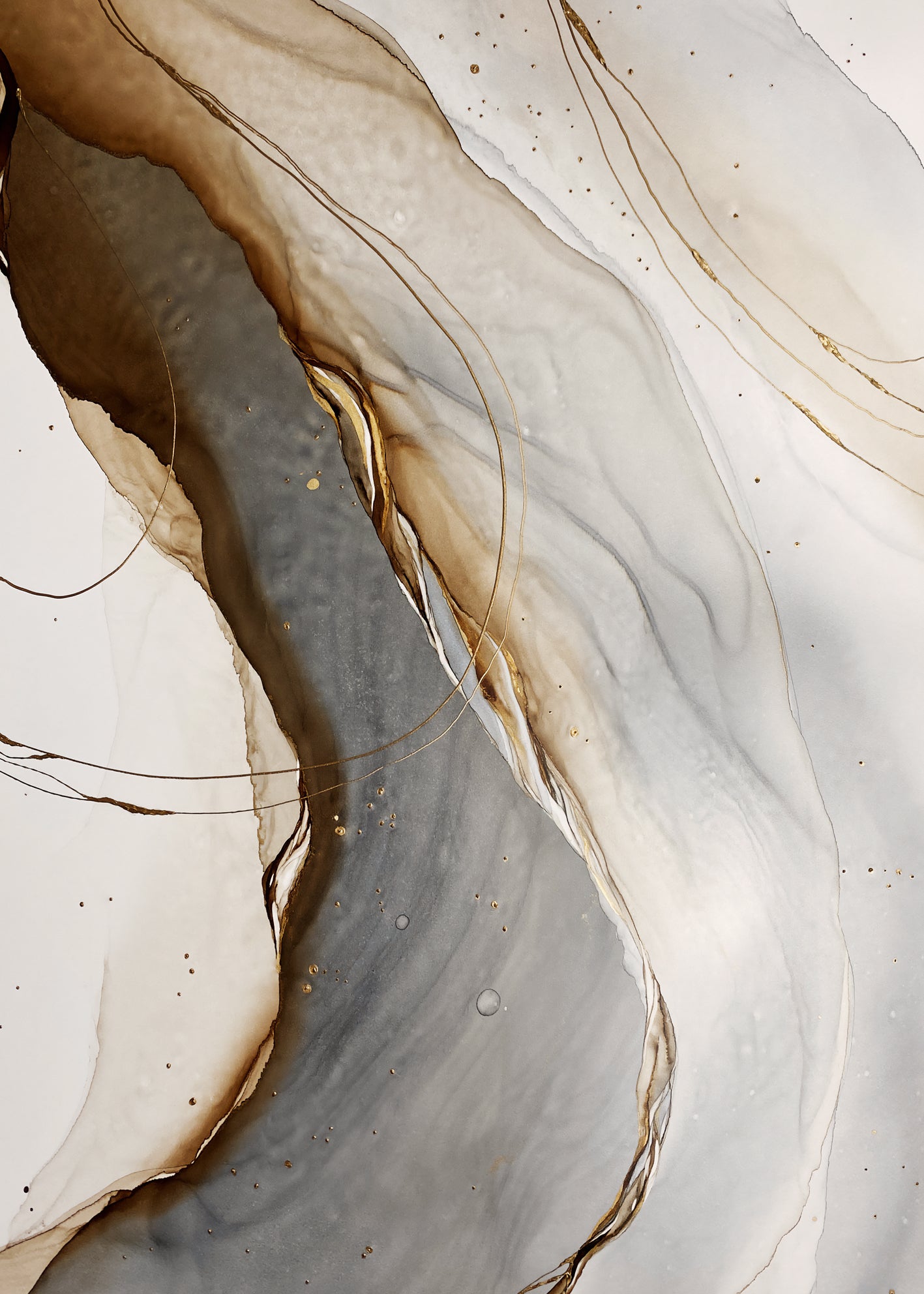 Canvastavla - Golden Seams No3