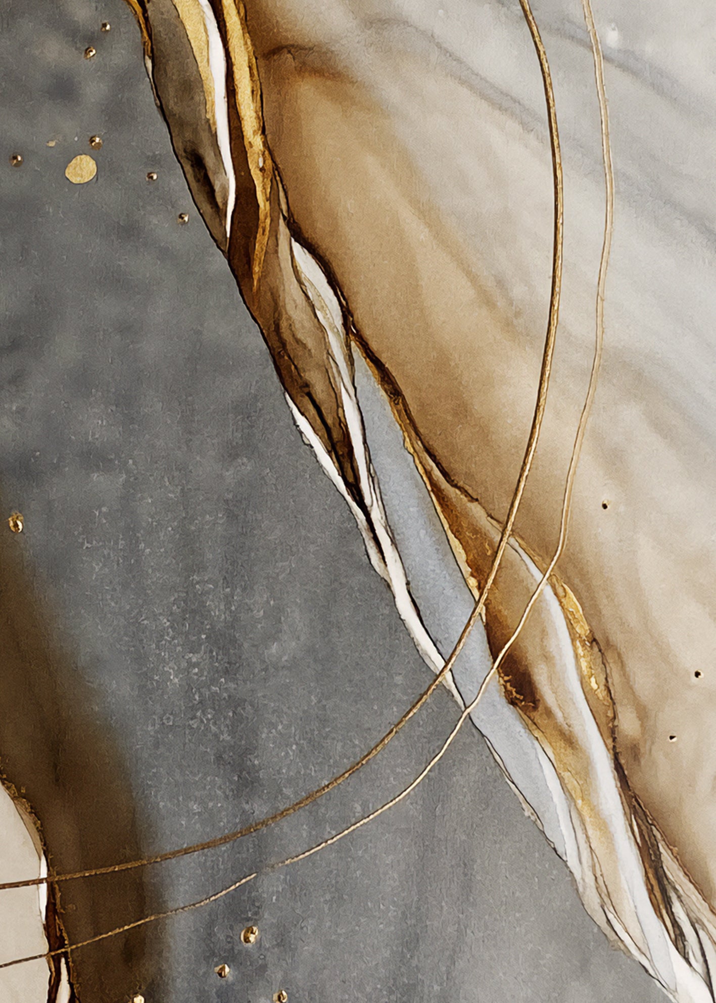 Canvastavla - Golden Seams No3