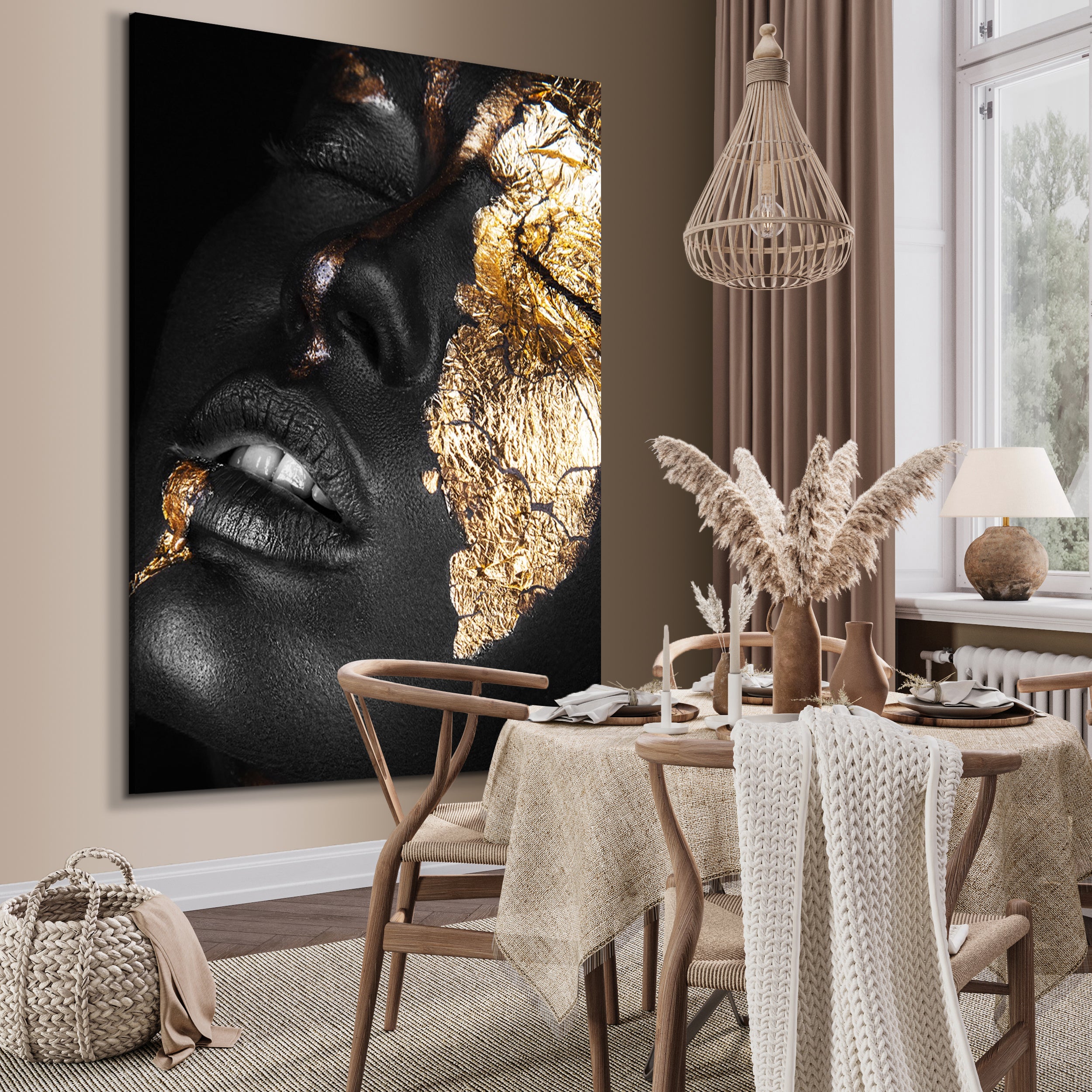 Canvastavla - Golden Face
