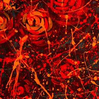 Abstrakt Oljemålning - Blood roses