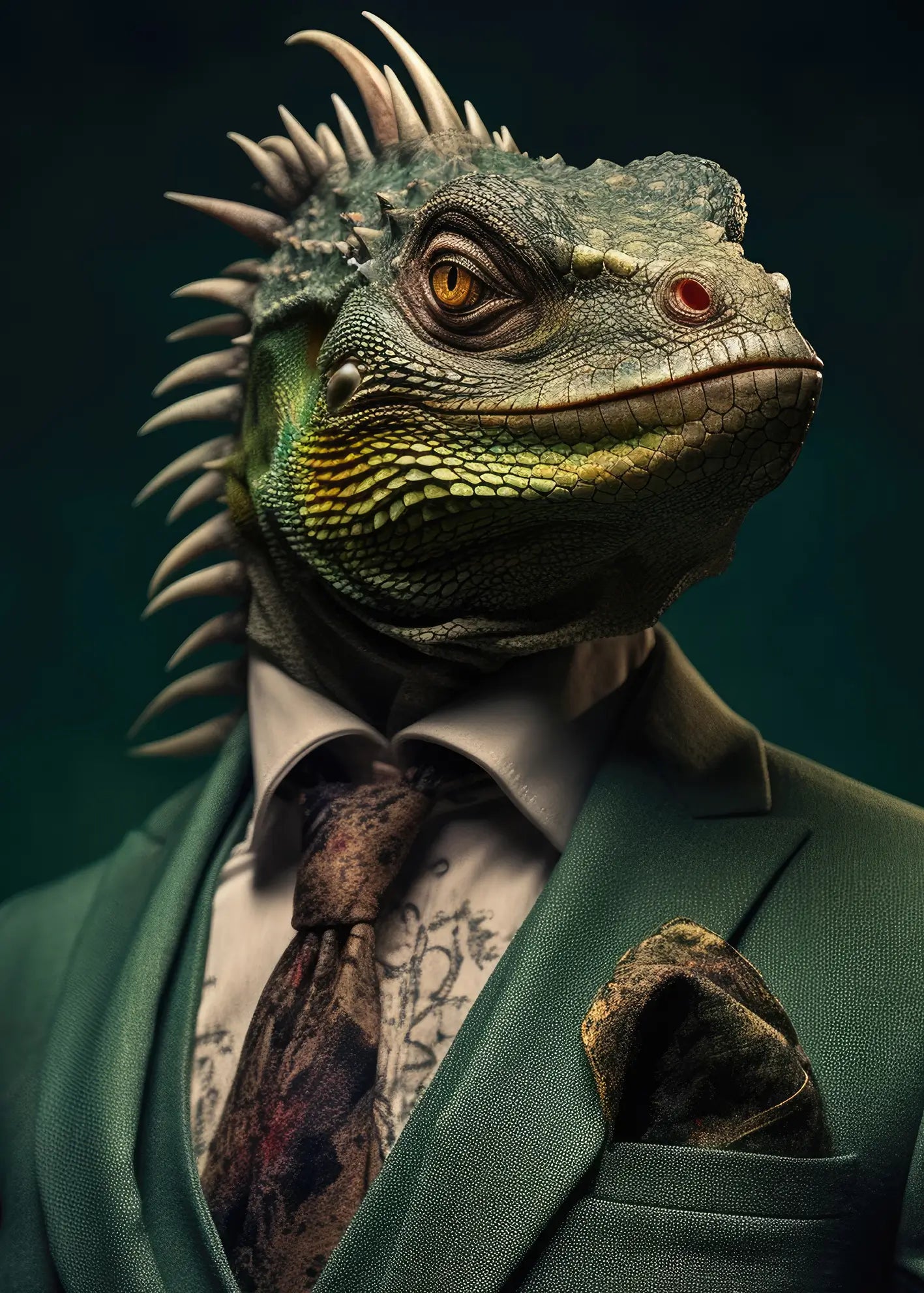Canvastavla - Lizard in Luxury