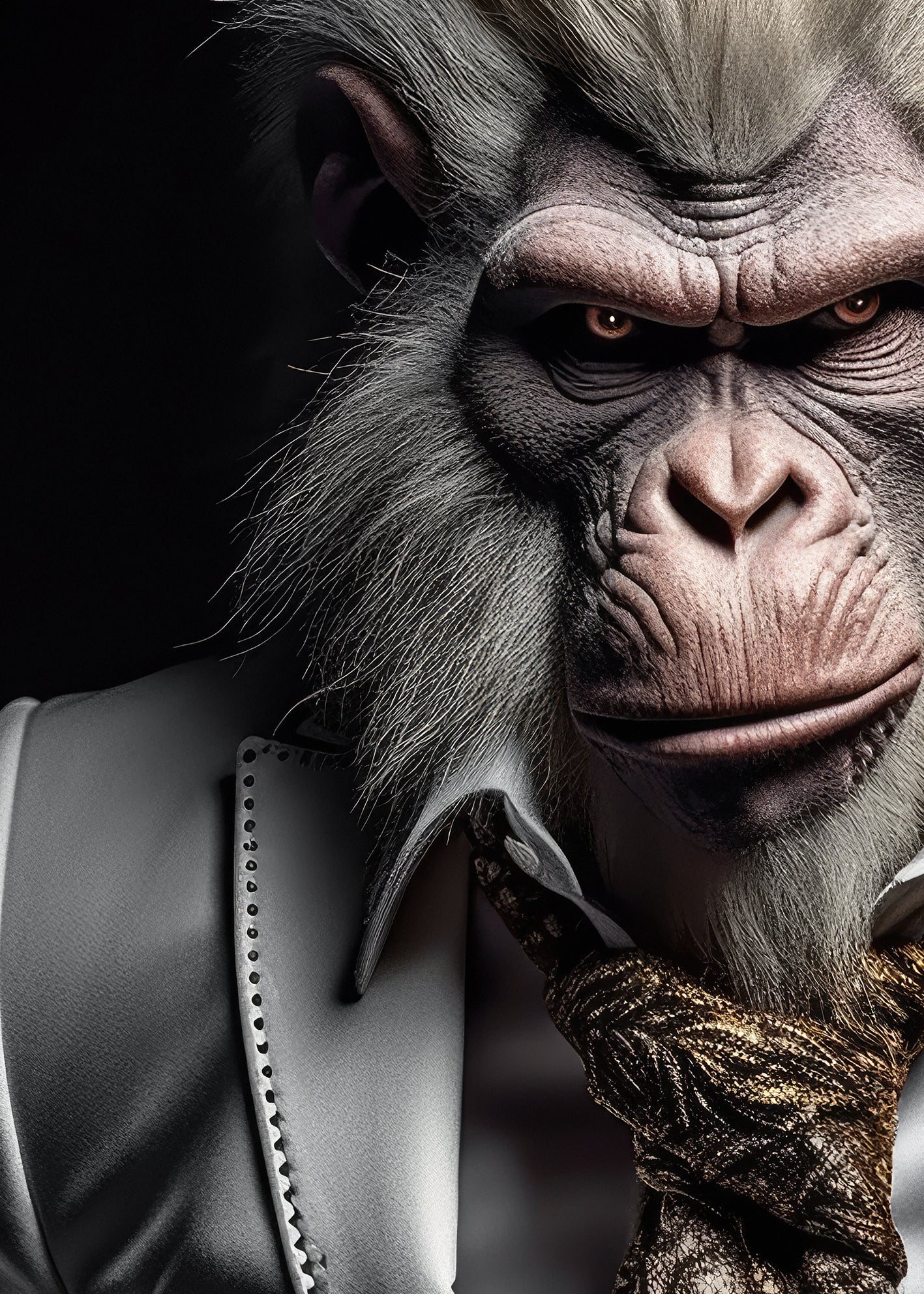 Canvastavla - Baboon Man