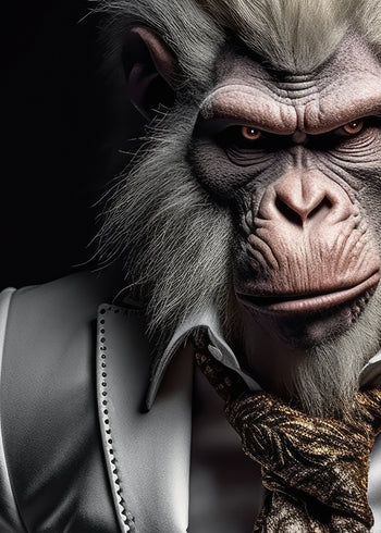 Canvastavla - Baboon Man