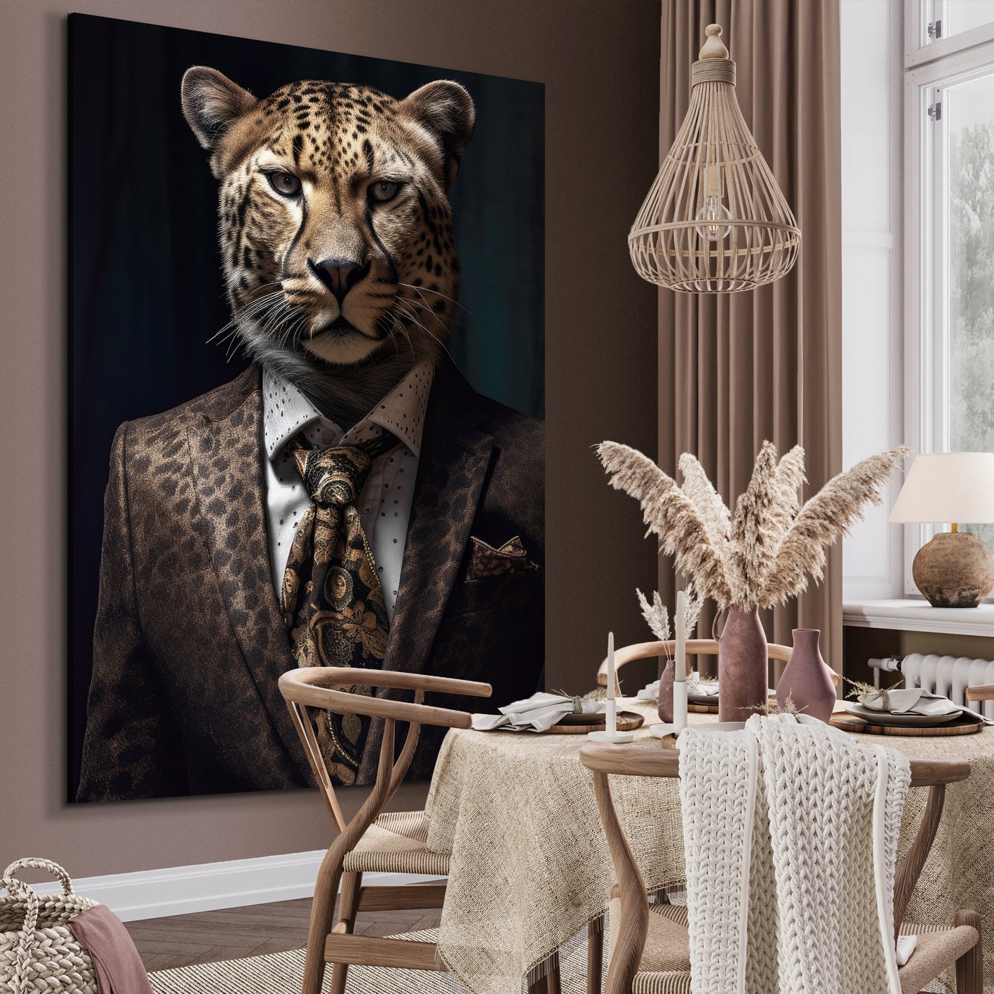 Canvastavla - Leopard Man