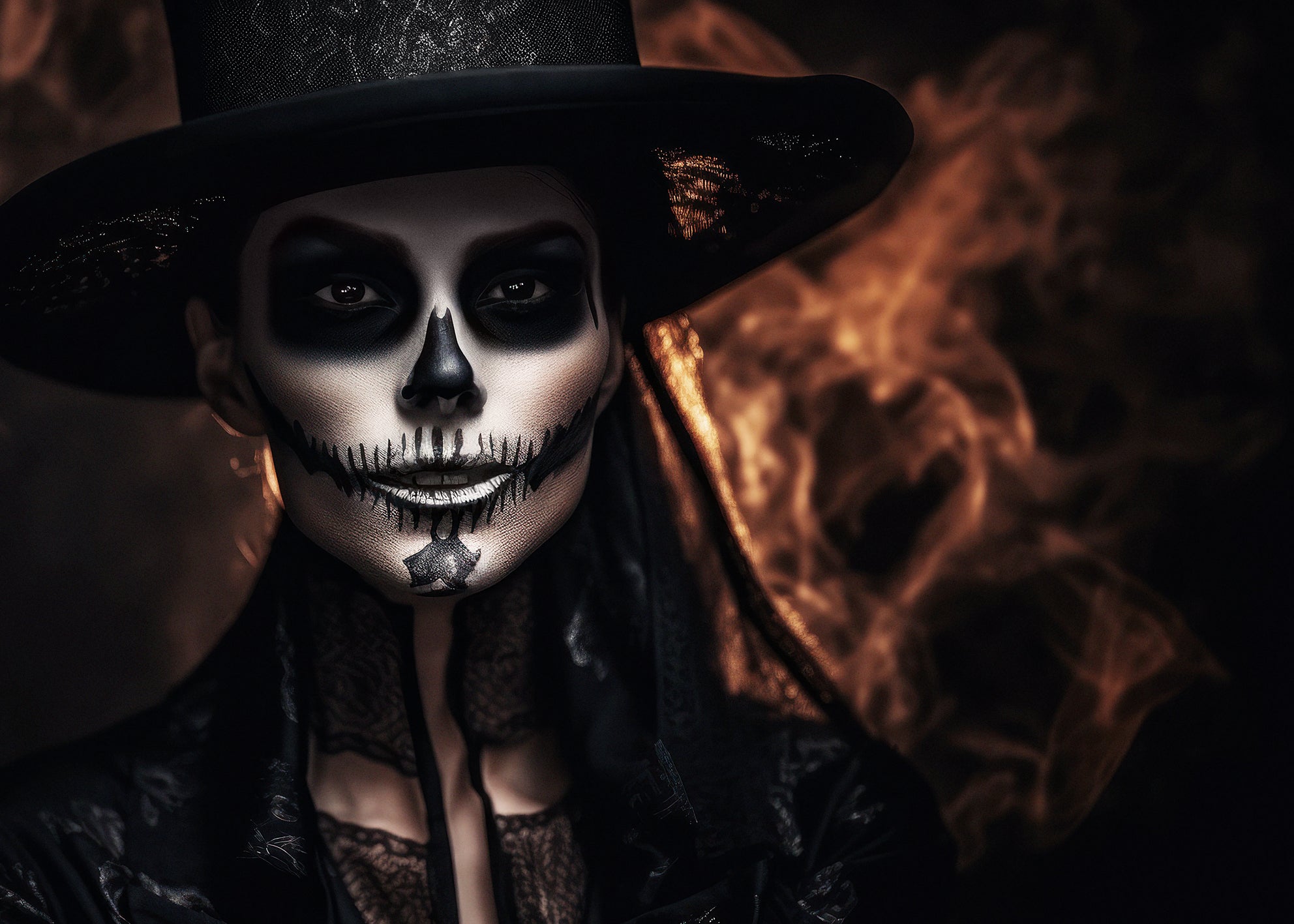 Canvastavla - Eternal Flames Portrait