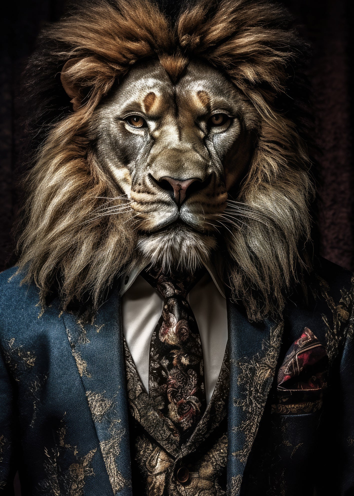 Canvastavla - Lion Man