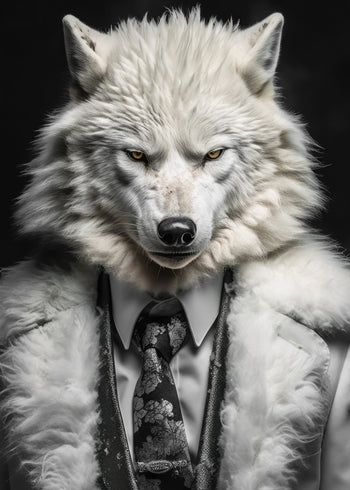 Canvastavla - Wolf man