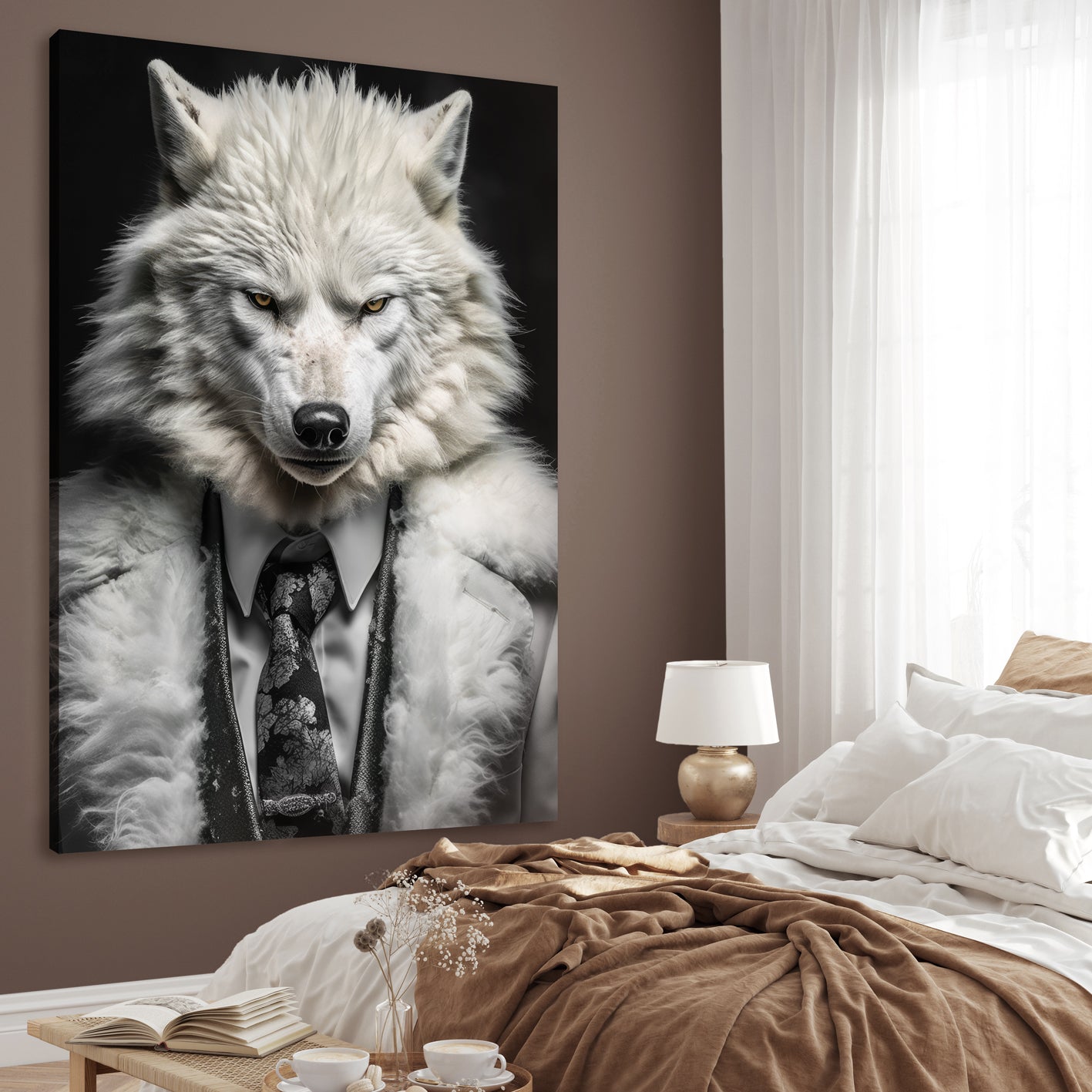 Canvastavla - Wolf man