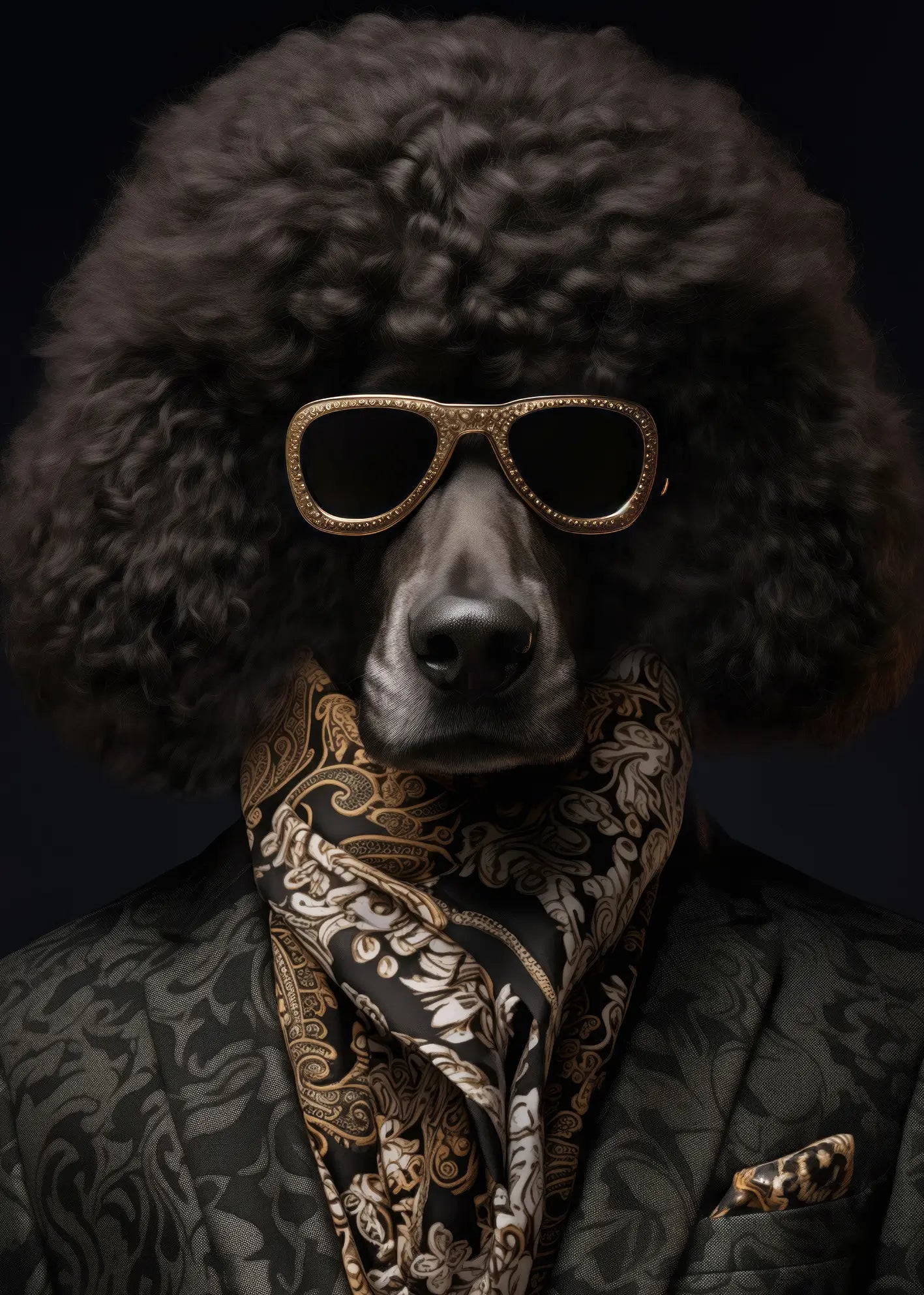 Canvastavla - Poodle Chic