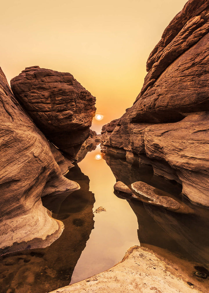 Canvastavla - Sunrise and Rocks