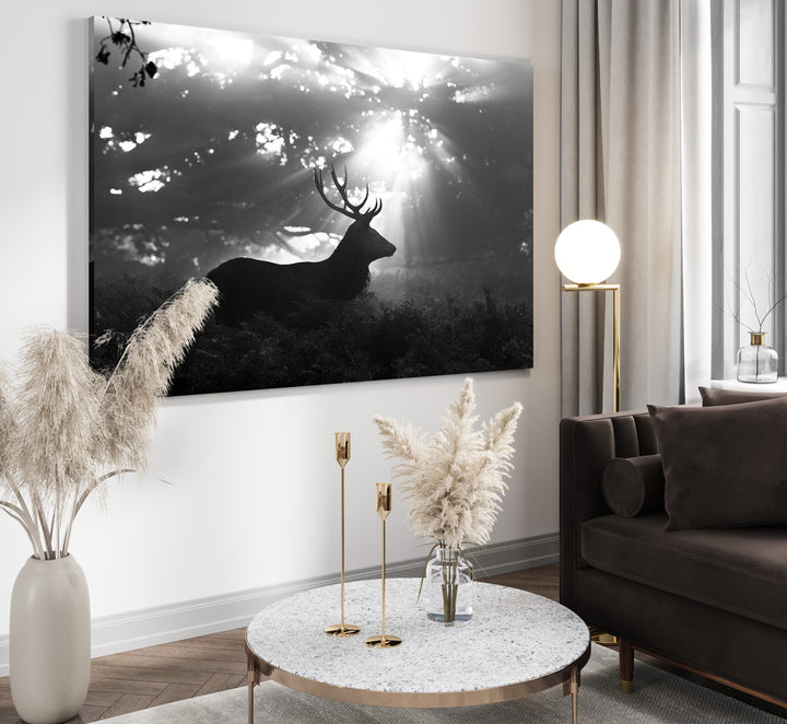 Canvastavla - Deer Silhouette