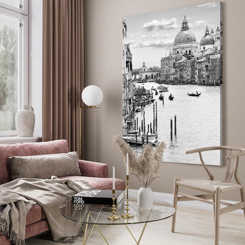 Canvastavla - Venice in Black White