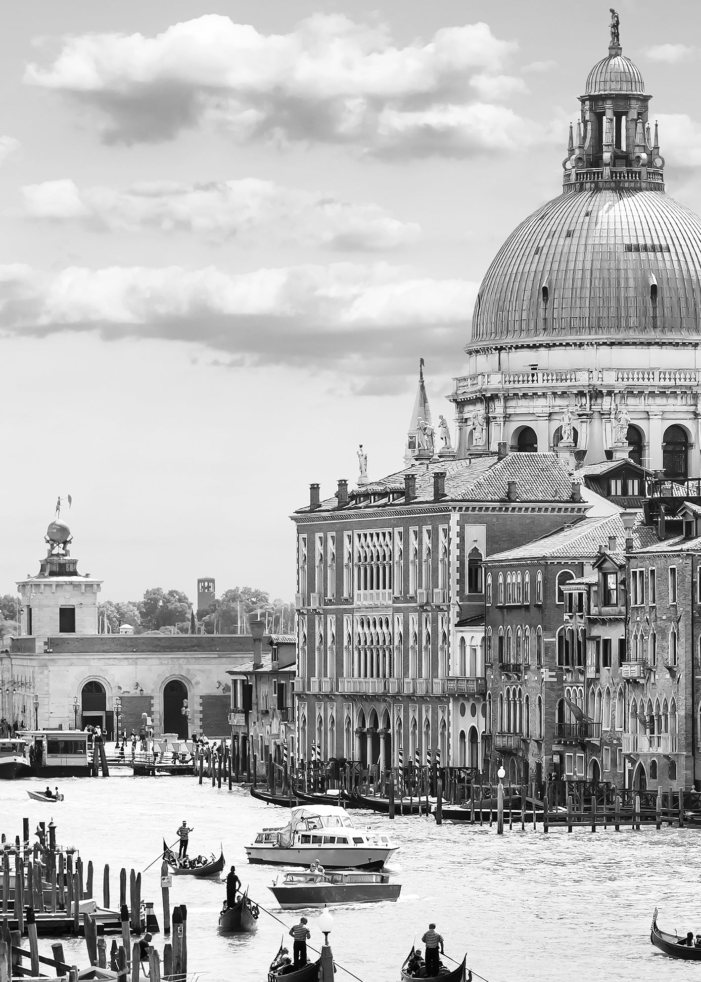 Canvastavla - Venice in Black White