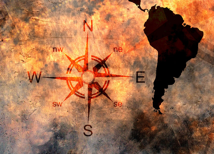 Canvastavla - The world map "Magma"