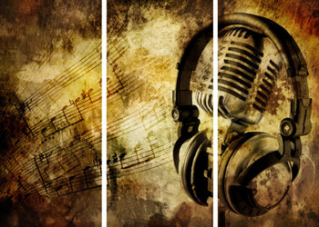 Ljuddämpande tavla - Play that funky music i tre delar