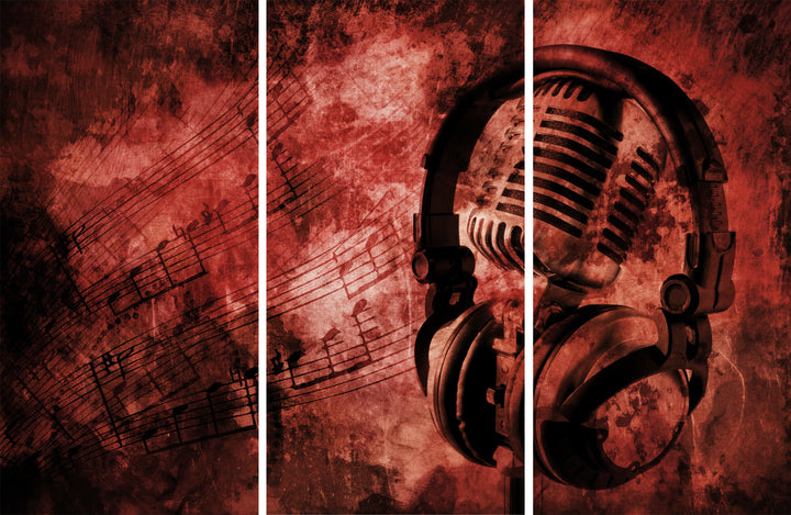 Canvastavla - Feel the Music red