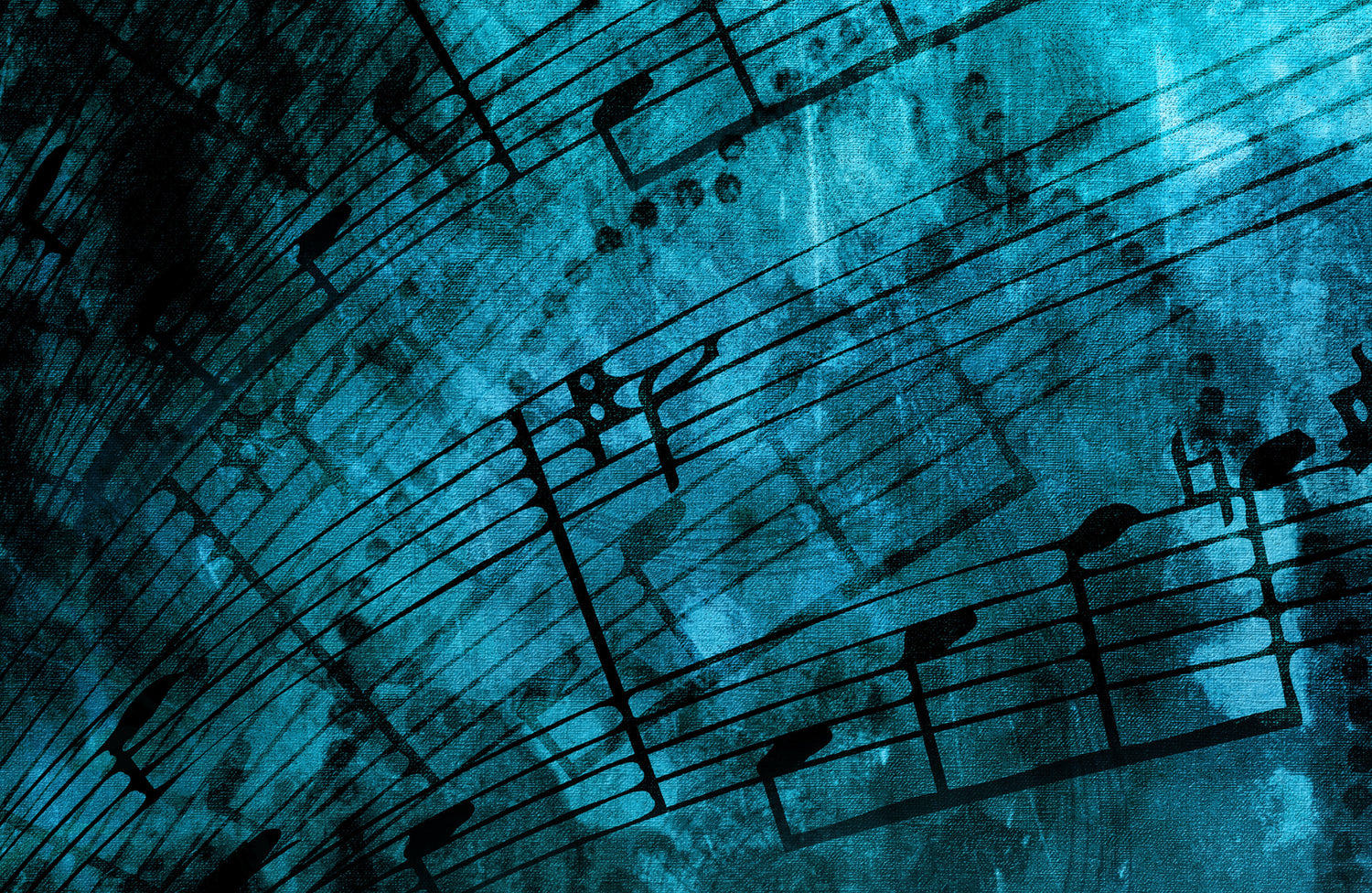 Canvastavla - Feel the Music blue